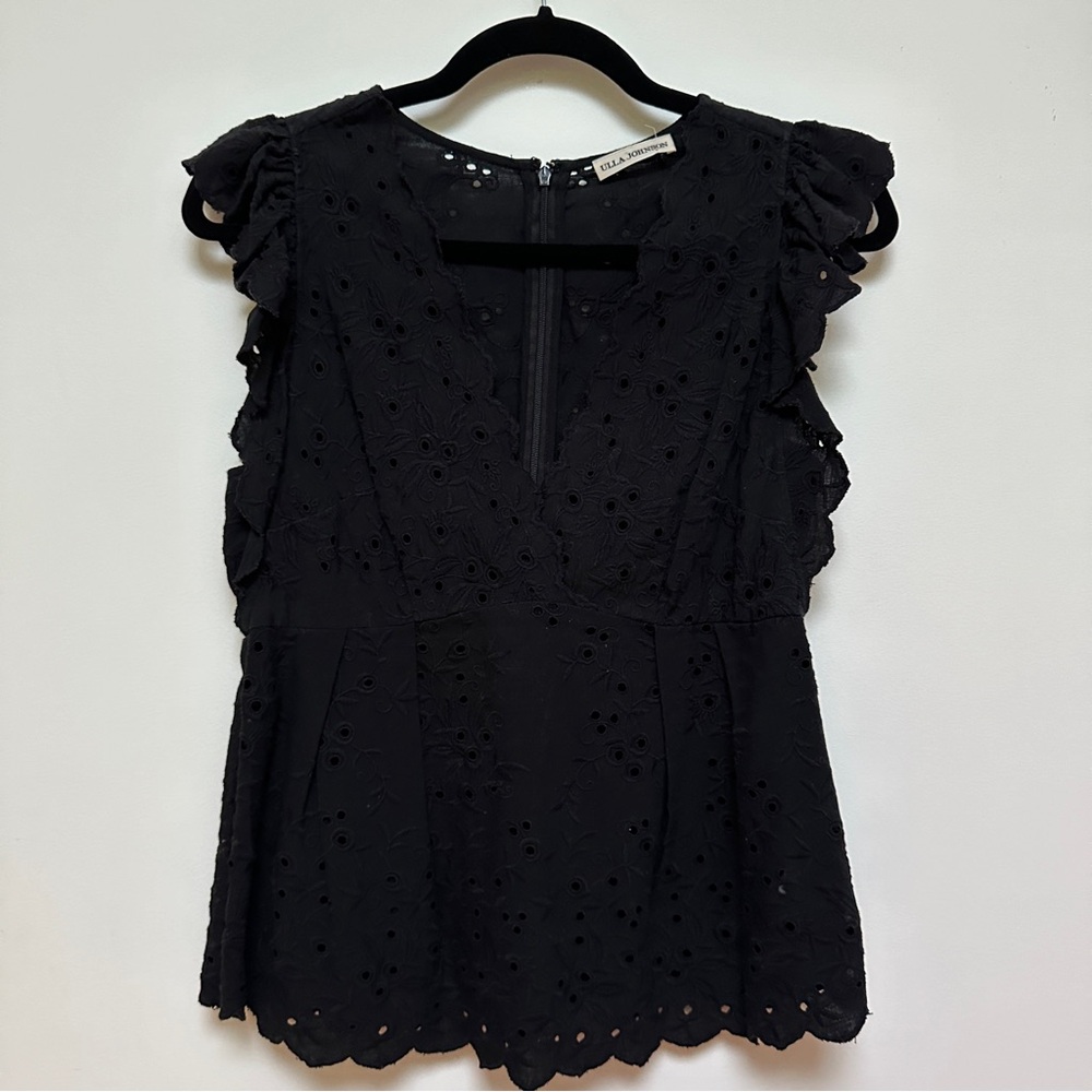 Ulla Johnson | Eyelet top | Black | 2